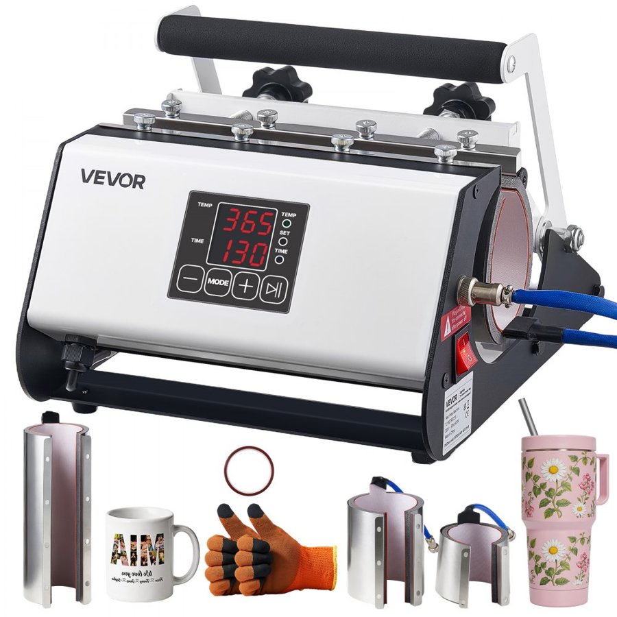 VEVOR Mug and Tumbler Heat Press – 1183 mL, 500W, 0-220°C