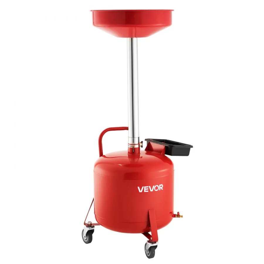 VEVOR Portable Waste Oil Drain Tank – 8 Gallon, Red