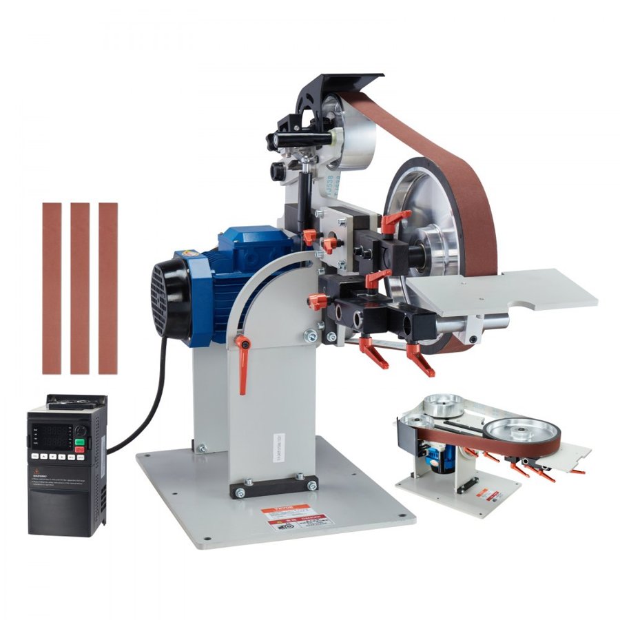VEVOR Variable Speed Belt Sander - 72-82x2In, 1500W VFD