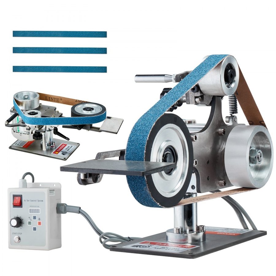 VEVOR 1" x 30" Belt Sander – 550W Variable Speed with VFD