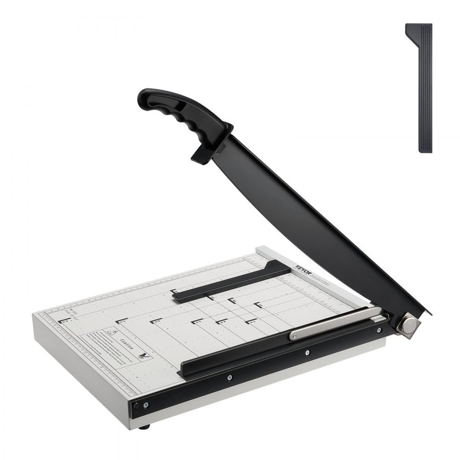VEVOR Paper Cutter, Guillotine Trimmer, 38.1 cm Cut Length, 16 Sheets Capacity, Heavy Duty Guillotine Paper Cutter with Guard Rail/Blade Lock for Cardstock/Cardboard, Paper Trimmer for Home Office School