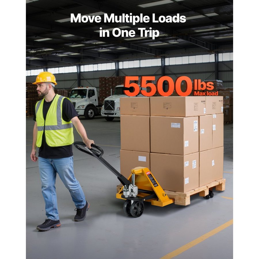 VEVOR 5500 lbs Pallet Jack – 48×27" Forks, 7.1" Lift