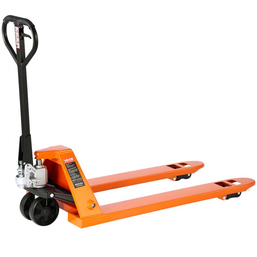 VEVOR Manual Pallet Jack - 6600 lbs, 48L x 27W Forks