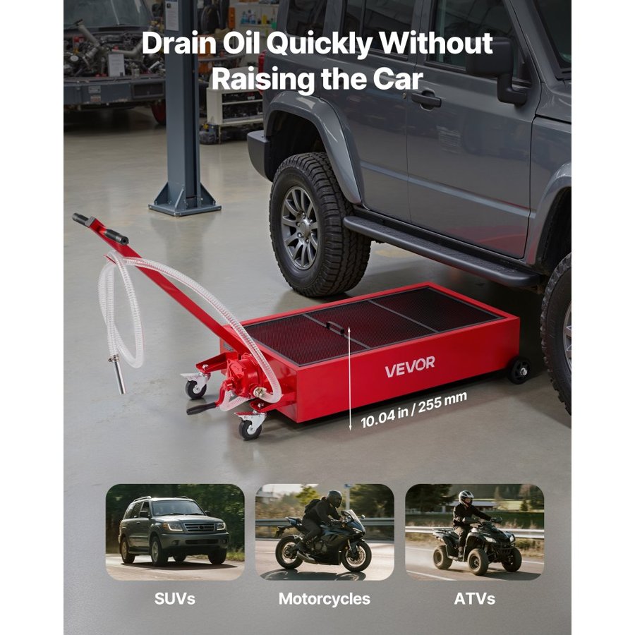 VEVOR Low Profile Oil Drain Pan with Pump​ – 20 Gallon