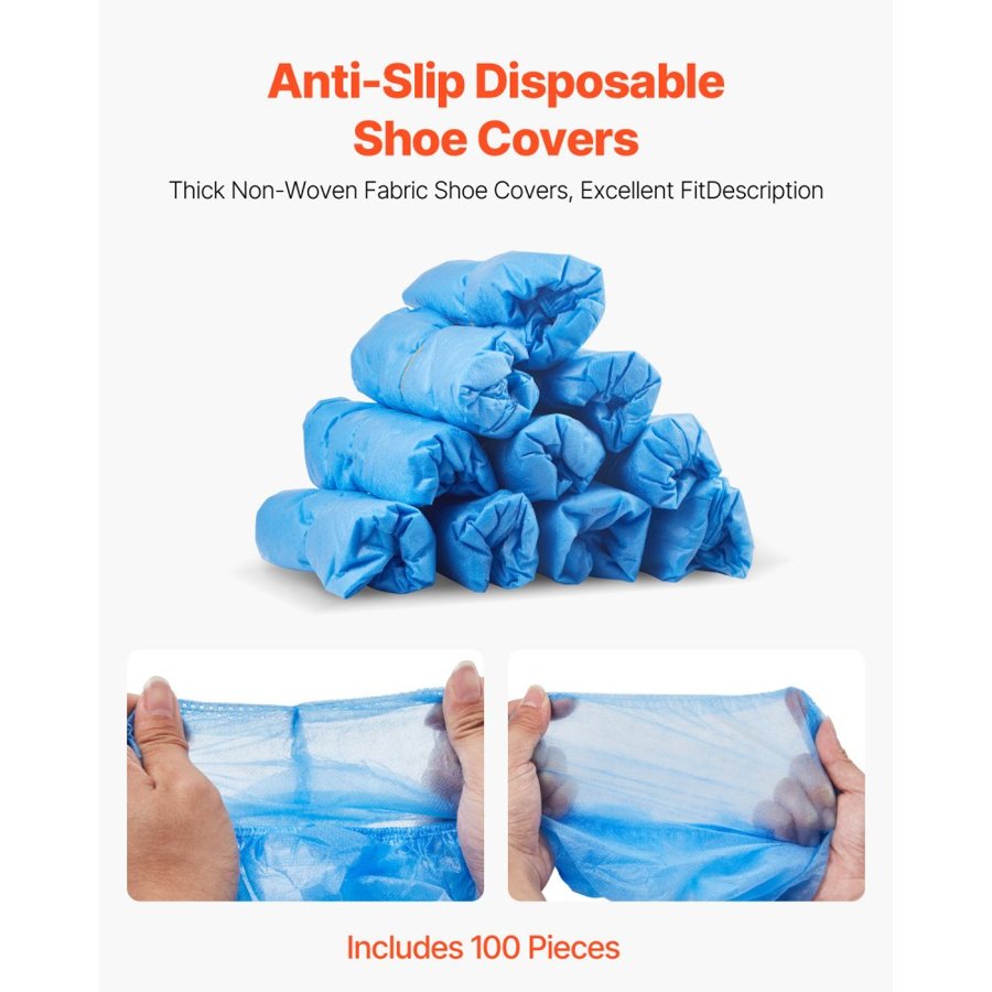 VEVOR Shoe Cover Dispenser Fits Up to US 11 / EU 44 with 100 Disposable Plastic Covers