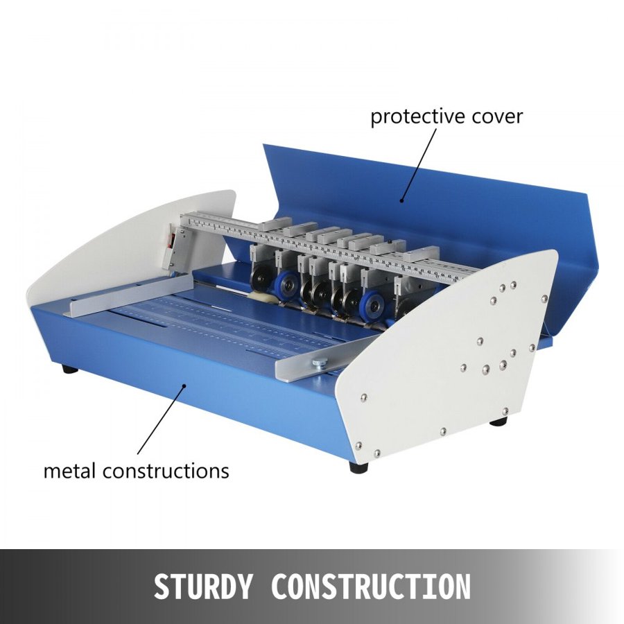 VEVOR 20.5" 520mm Electric Creasing Machine 3 in 1 Paper Creaser Perforating Scoring Hevay Duty Metal Electric Creaser for Paper Card Book Scoring