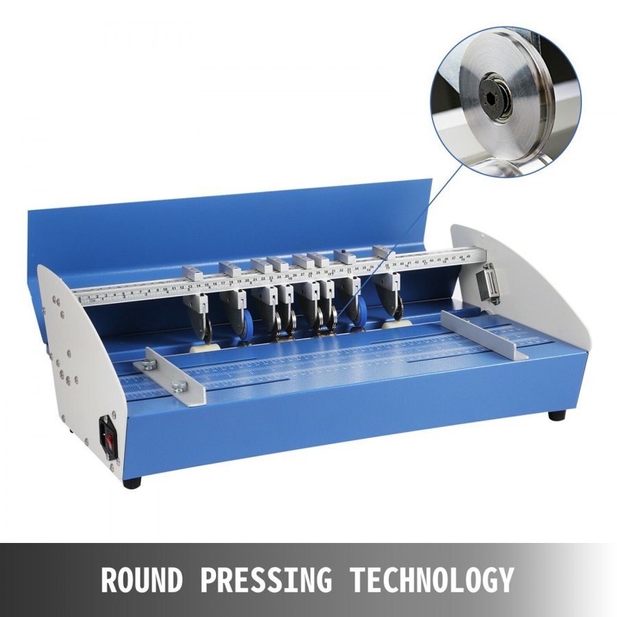 VEVOR 20.5" 520mm Electric Creasing Machine 3 in 1 Paper Creaser Perforating Scoring Hevay Duty Metal Electric Creaser for Paper Card Book Scoring