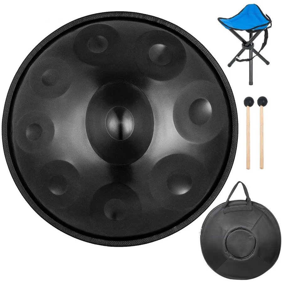 VEVOR Brown Harmonic Handpan Drum Hand pan In D Minor 9 Notes 22 Inch Steel Hand Drum with Soft Hand Pan Bag Hand Pan Hang Drum, Advanced Hand Pan In D Minor 9 Notes Steel Hand Drum + Soft Hand Pan Bag (22" (56cm), Brown (d Minor) 9 Notes (d3 A Bb C D E F G A)