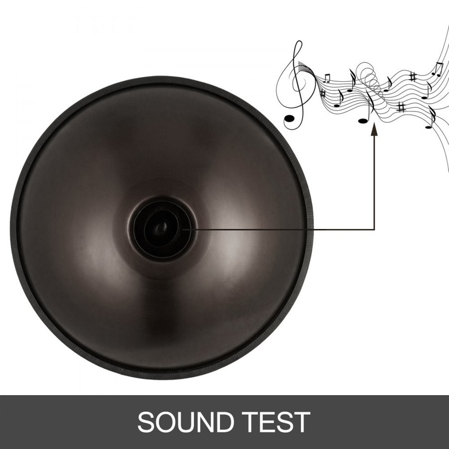 VEVOR Brown Harmonic Handpan Drum Hand pan In D Minor 9 Notes 22 Inch Steel Hand Drum with Soft Hand Pan Bag Hand Pan Hang Drum, Advanced Hand Pan In D Minor 9 Notes Steel Hand Drum + Soft Hand Pan Bag (22" (56cm), Brown (d Minor) 9 Notes (d3 A Bb C D E F G A)