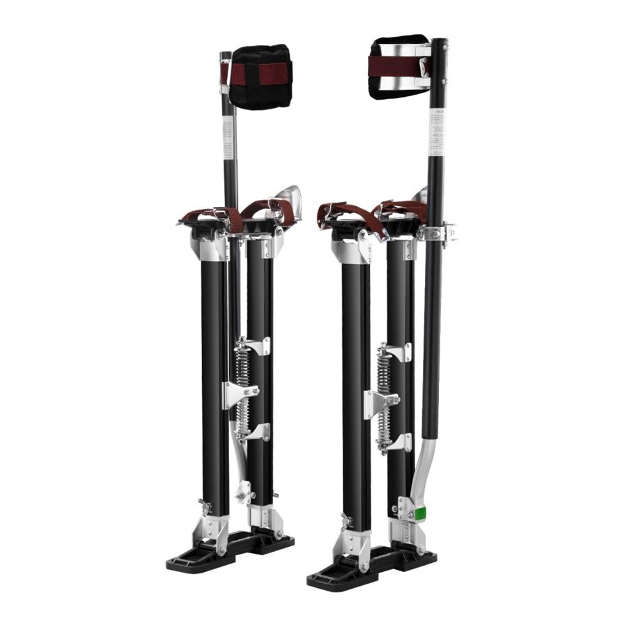 VEVOR Drywall Stilts Aluminum Tool Stilts 61 cm-102 cm Adjustable Painting Black