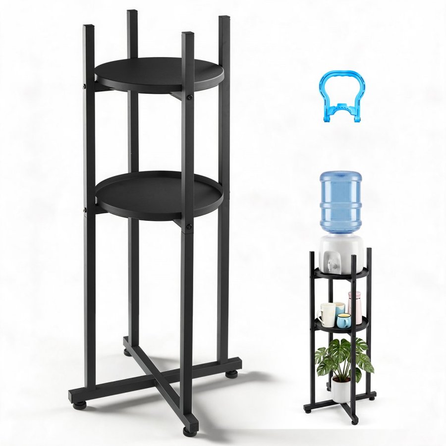 VEVOR Water Dispenser Stand – 2-Tier Steel, 19 kg Rack