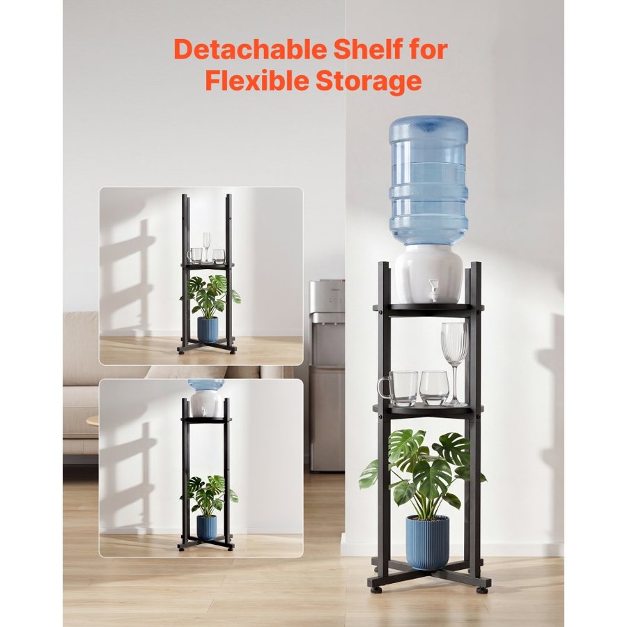 VEVOR Water Dispenser Stand – 2-Tier Steel, 19 kg Rack
