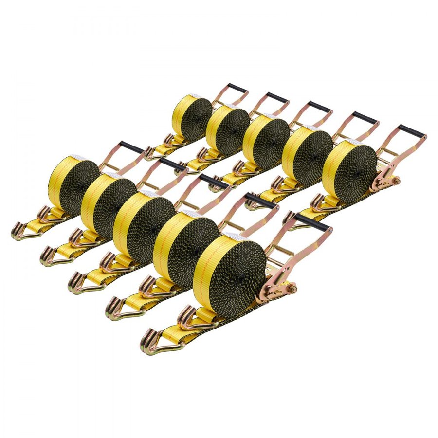 VEVOR J Hook Ratchet Tie Down Straps – 2 in x 30 ft, 10-Pack