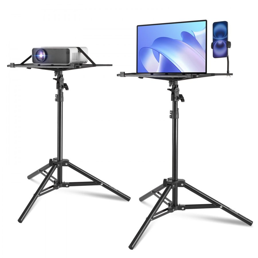 VEVOR Laptop Projector Stand – 26.97"–63", Adjustable Tripod