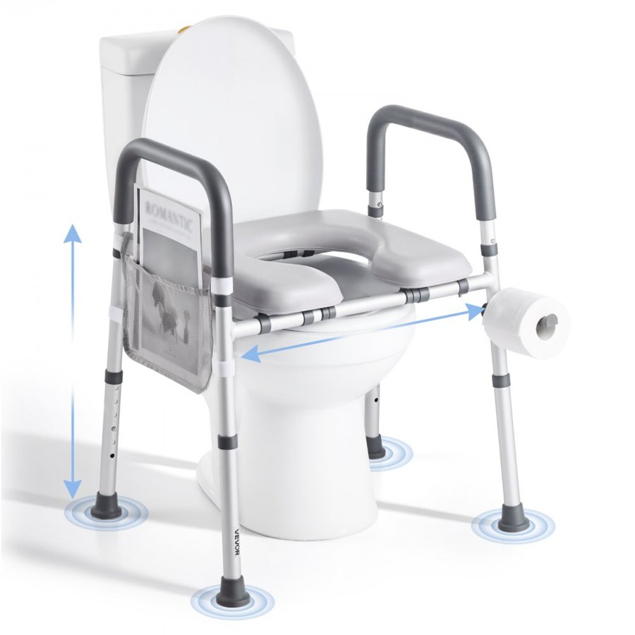 VEVOR Toilet Riser with Arms and Legs – 400 lbs Adjustable