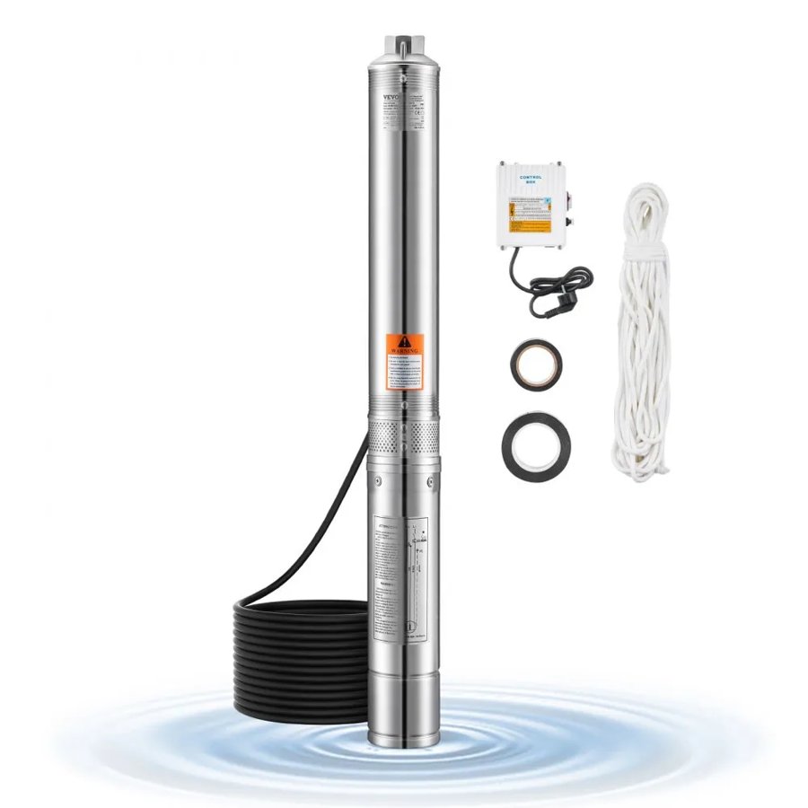 VEVOR Submersible Pump for Deep Well – 550W, 85 m Head