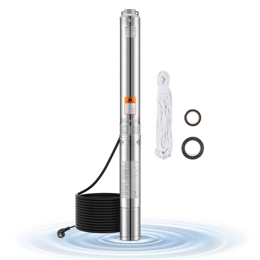 VEVOR Stainless Steel Deep Well Submersible Pump – 1100W