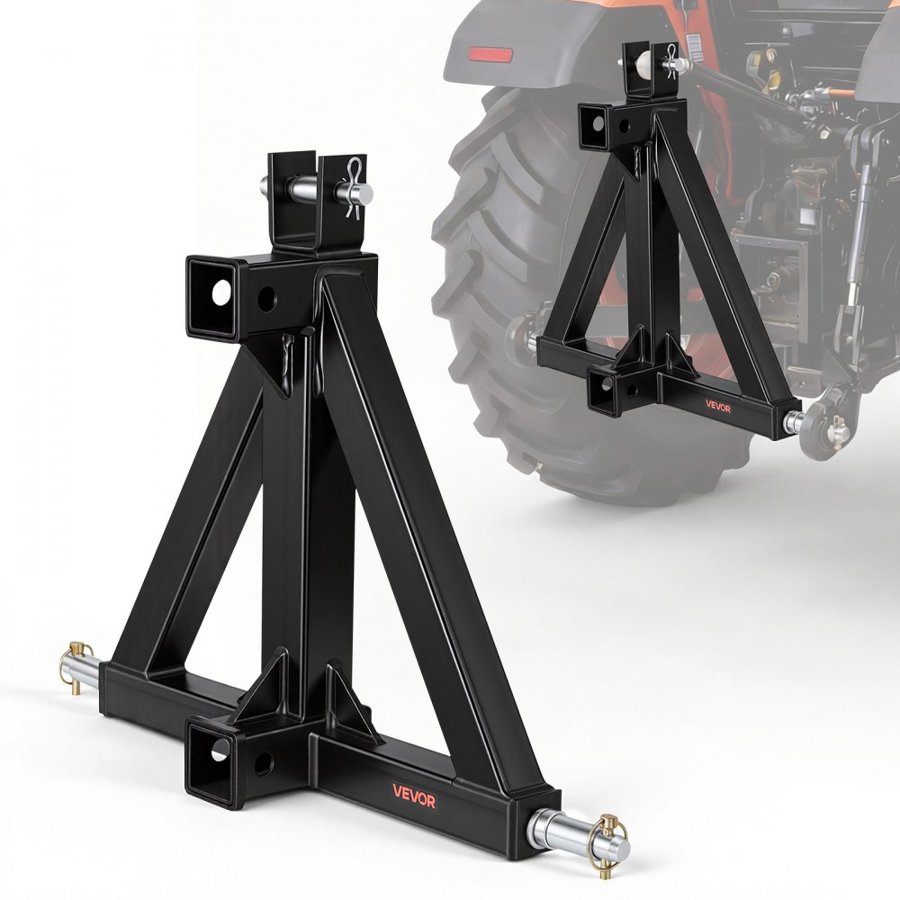 VEVOR 3 Point Trailer Receiver Hitch – Cat 1, 2" Tow