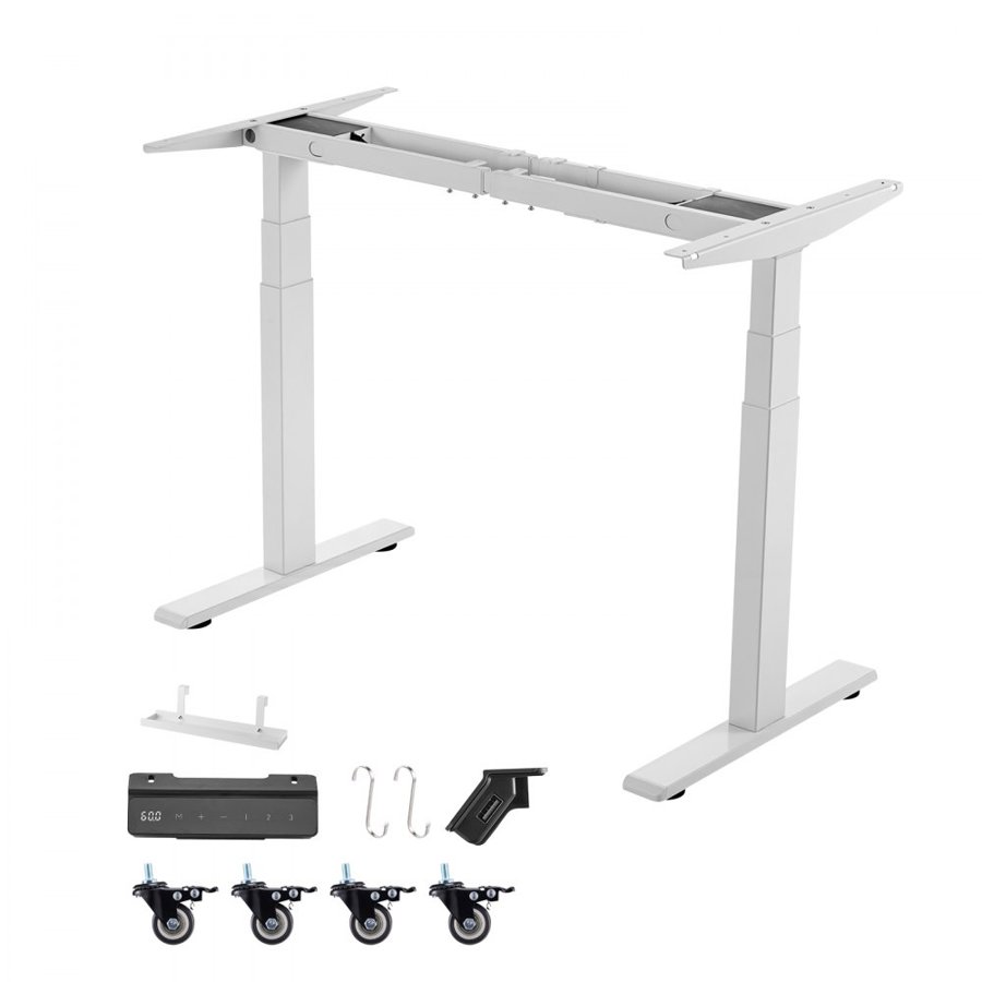 VEVOR Sit Stand Dual Motor Height Adjustable Desk Frame – 3H