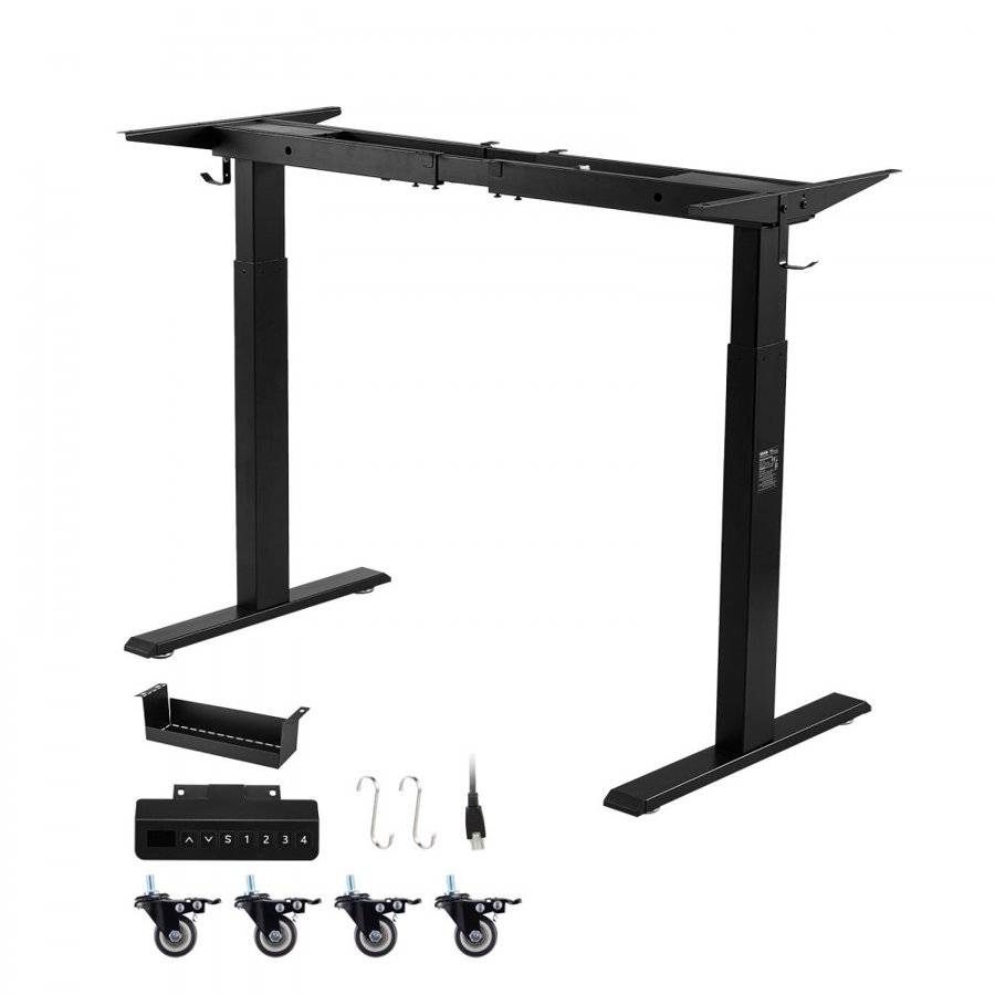 VEVOR Sit to Stand Desk Frame – 28-46 in, 4 Presets