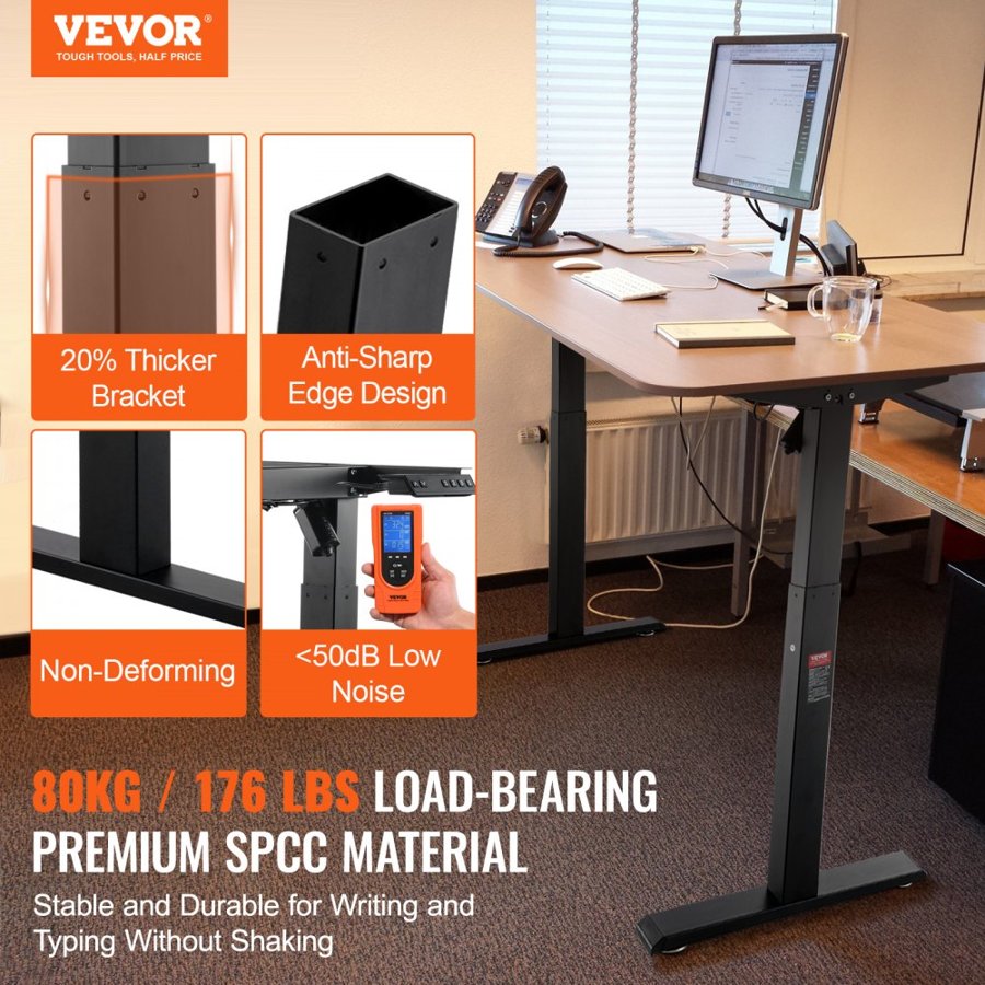 VEVOR Electric Height Adjustable Standing Desk Frame – 80 kg