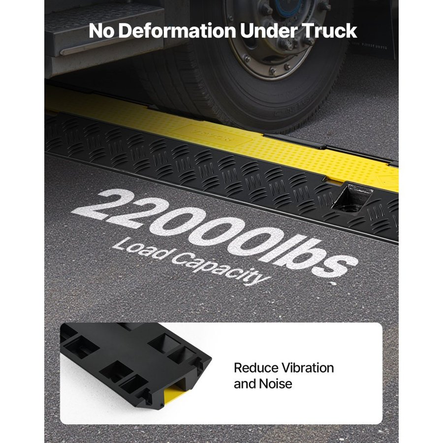 VEVOR Heavy Duty Cable Protector Ramp – 22,000 LBS, 1 Pack
