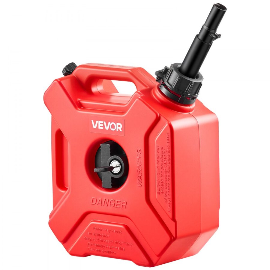 VEVOR Gas Can with Spout – 1.3 Gallon (5 L), Leak-Proof