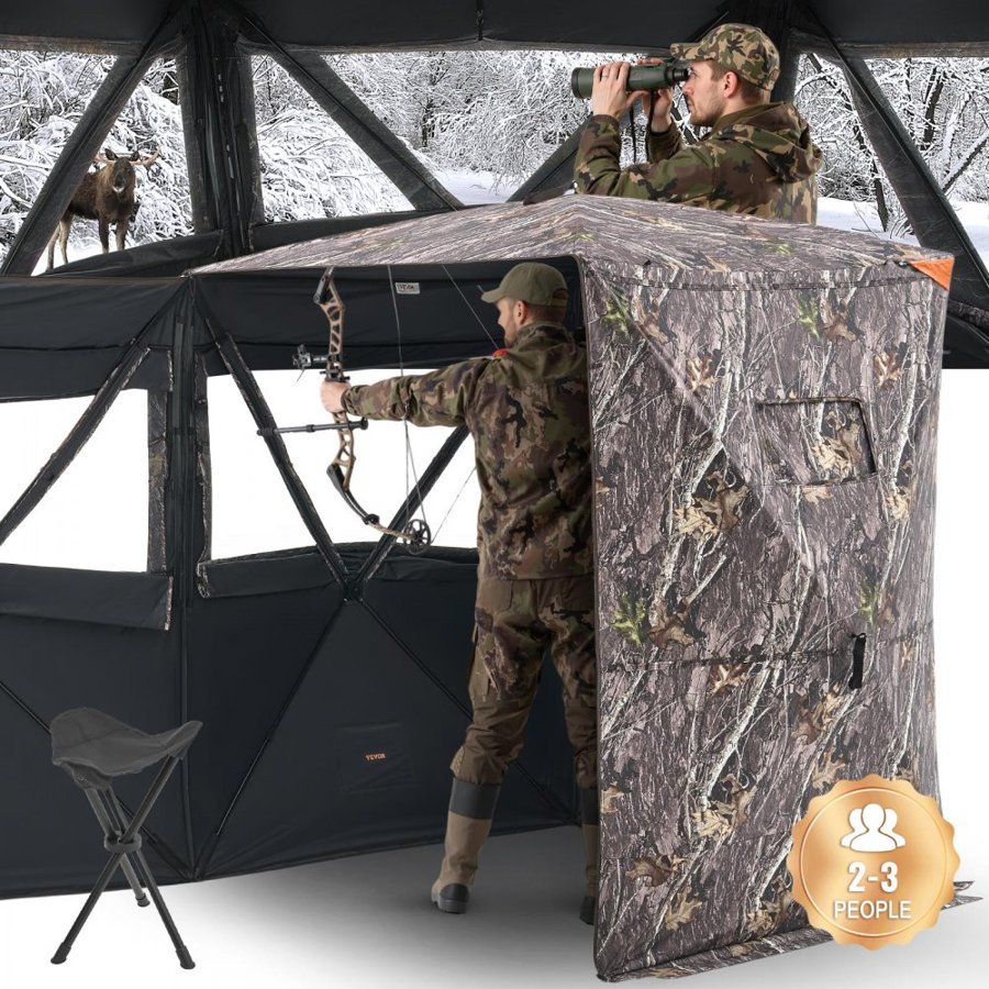 VEVOR 3 Man Ground Blind –  10 cm Wide, 59 x 59 x 79 Inch