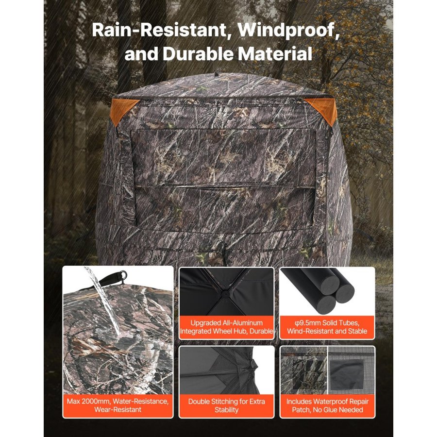 VEVOR 3 Man Ground Blind –  10 cm Wide, 59 x 59 x 79 Inch