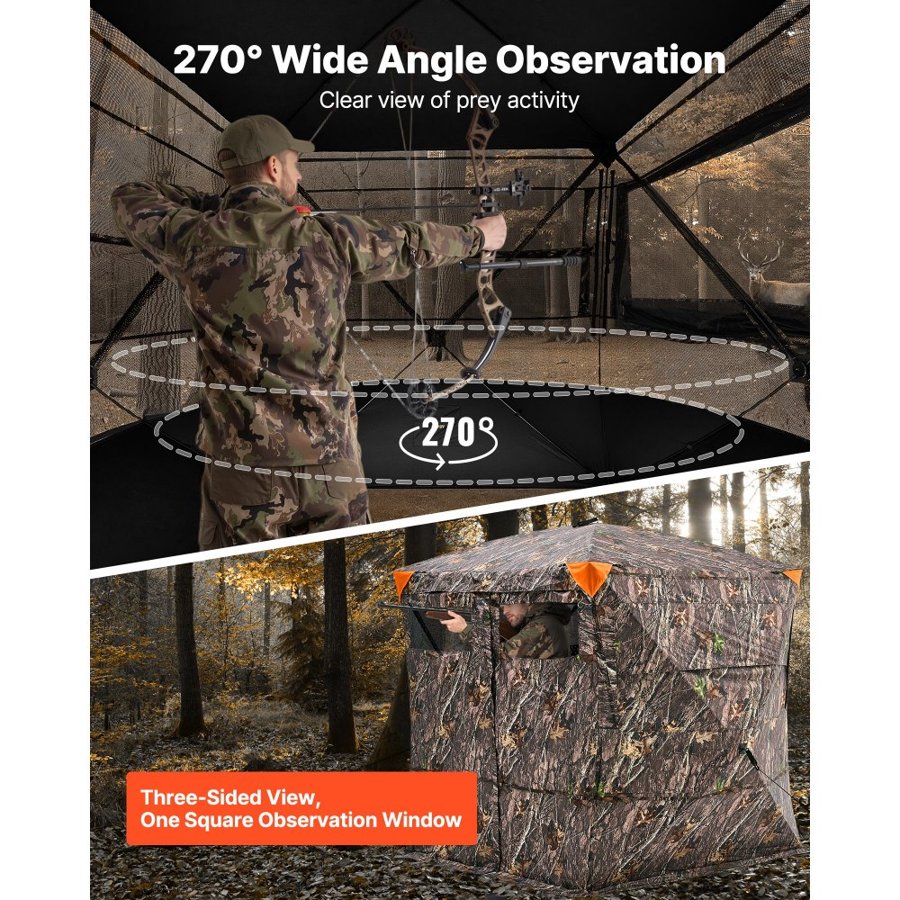 VEVOR See Through Hunting Blind – 4-5 Person, 270° View