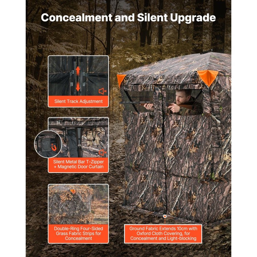 VEVOR See Through Hunting Blind – 4-5 Person, 270° View