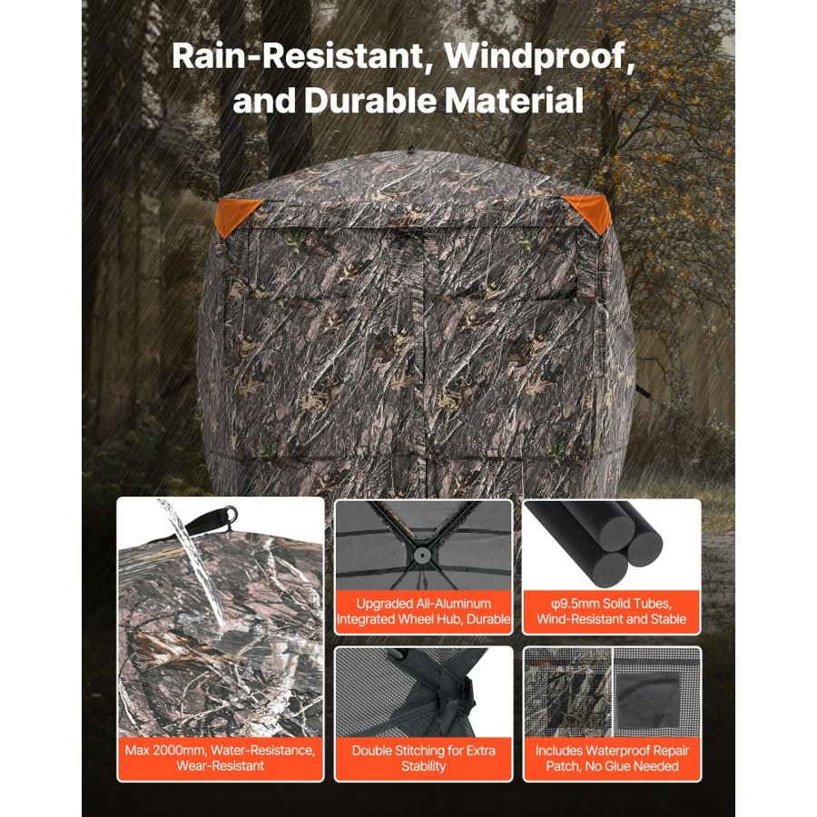 VEVOR See Through Hunting Blind – 4-5 Person, 270° View