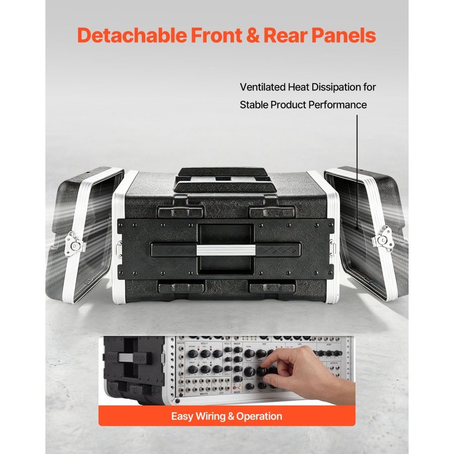 VEVOR 4U Server Rack Case – 480mm Depth, ABS Shell, 19''4U