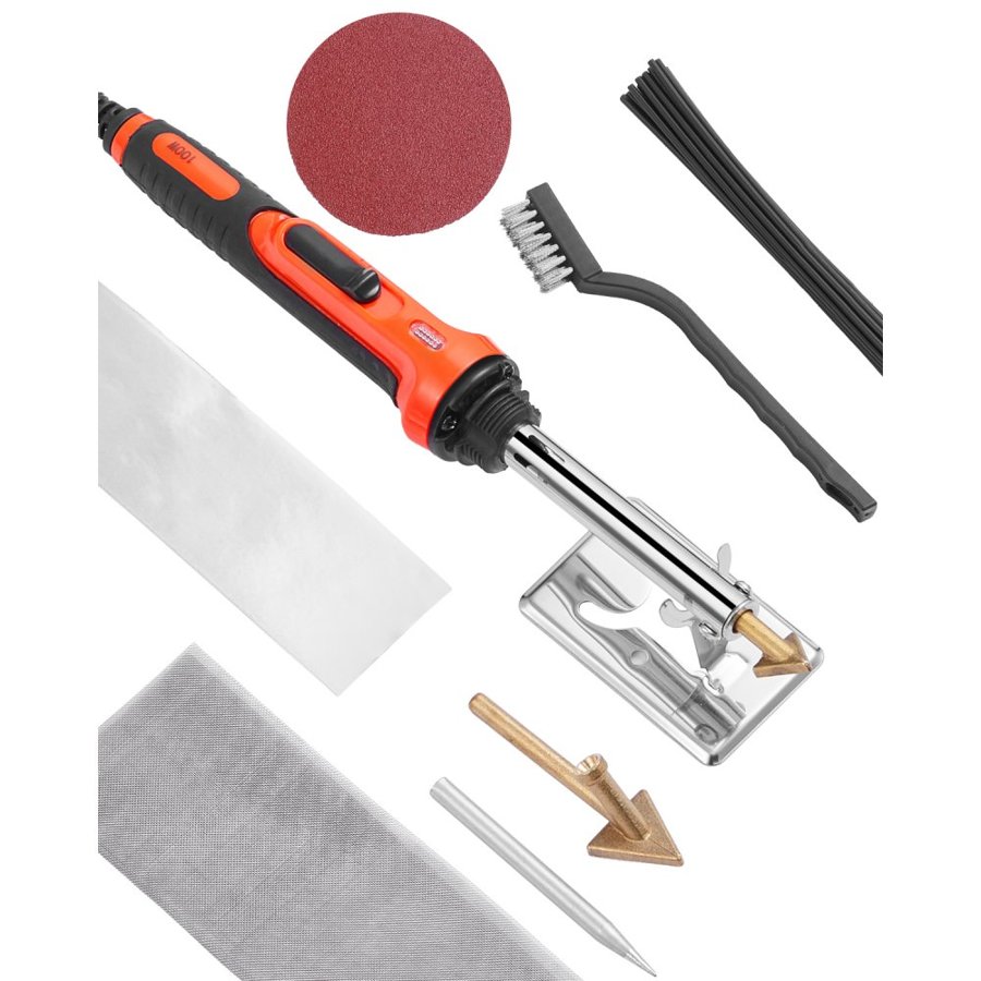 VEVOR Plastic Welder Kit, 60W/100W Dual-Power Plastic Welding Soldering Iron with 3 Welding Tips and 20 Welding Rods, Professional Plastic Repair Welding Tool for Car Bumper, Kayaks, Toys, Electronics