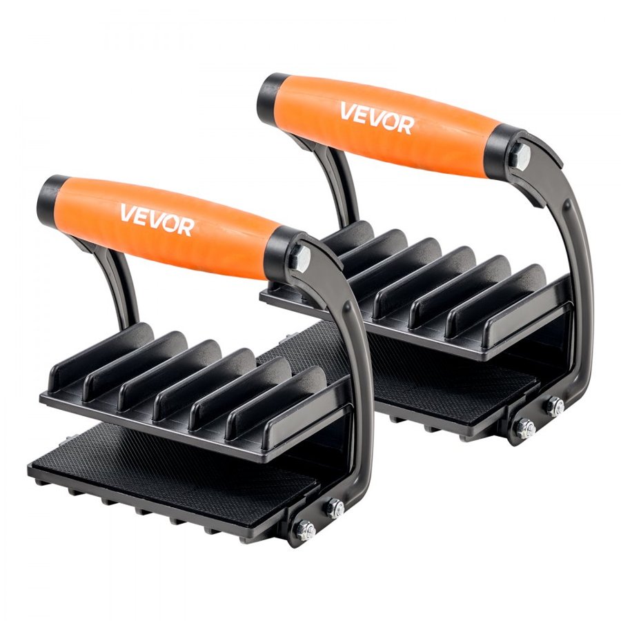 VEVOR Plywood Carrier, 90.7 kg Single Clamp Capacity, 2 Pack Adjustable Drywall Carrying Tool for 0-25.4 mm Thickness Boards, Plywood Carrier with Non-Slip Grips for Plastic Boards, Plywood, Drywall