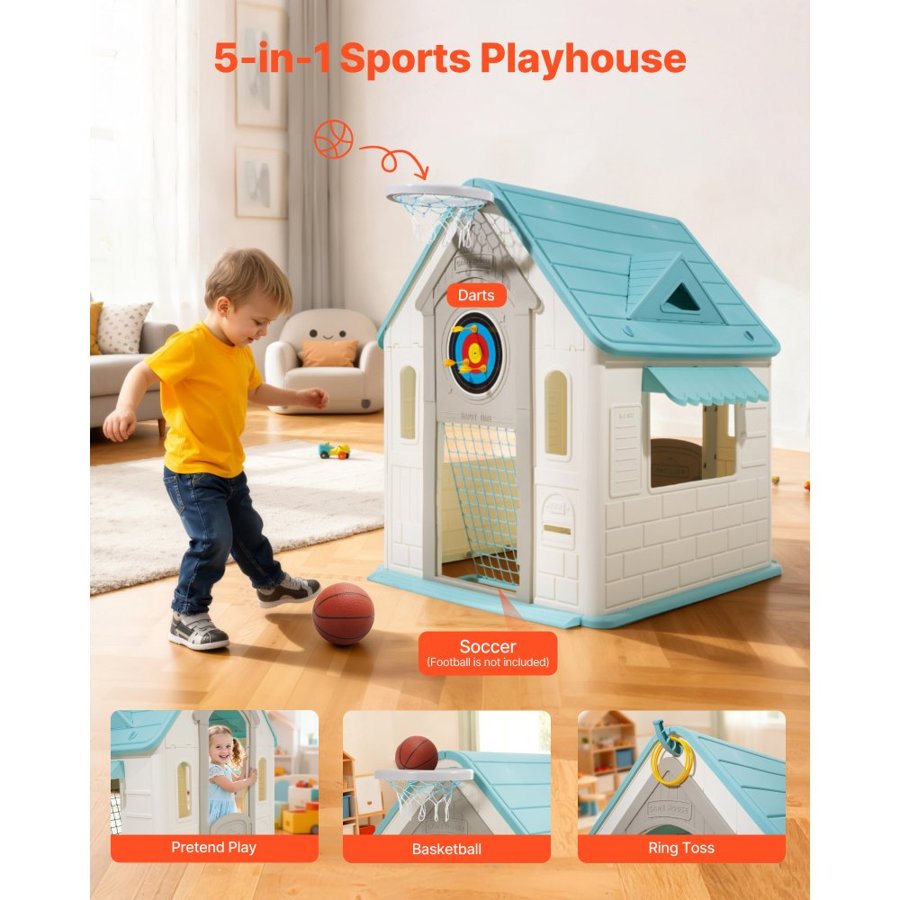 VEVOR Cottage Play House – 5-In-1, PP Plastic Set Kit