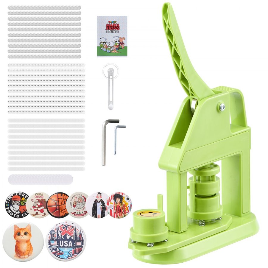 VEVOR Plastic Button Maker – 25mm, 500pcs, DC-106​