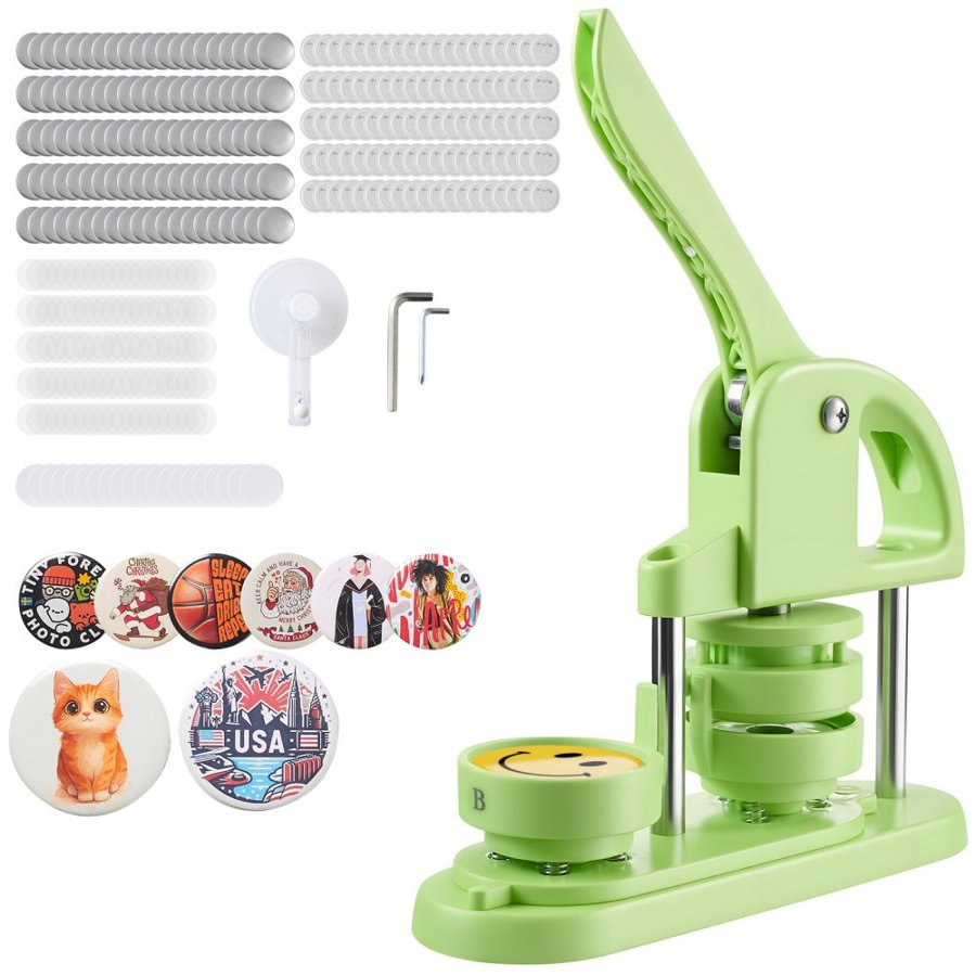 VEVOR Button Pin Maker Machine – 2.28in, 100pc Kit, 127-157g