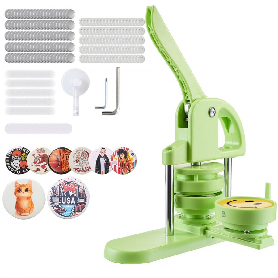 VEVOR Custom Button Pin Maker – 2.95 in. Press Kit