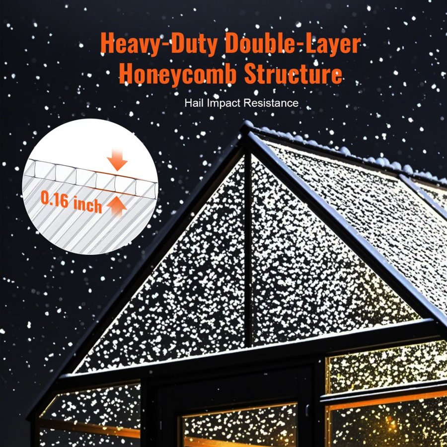 VEVOR Clear Panels for Greenhouse — UV Protected & Flexible
