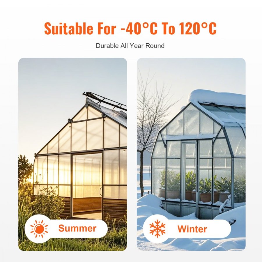 VEVOR Clear Panels for Greenhouse — UV Protected & Flexible