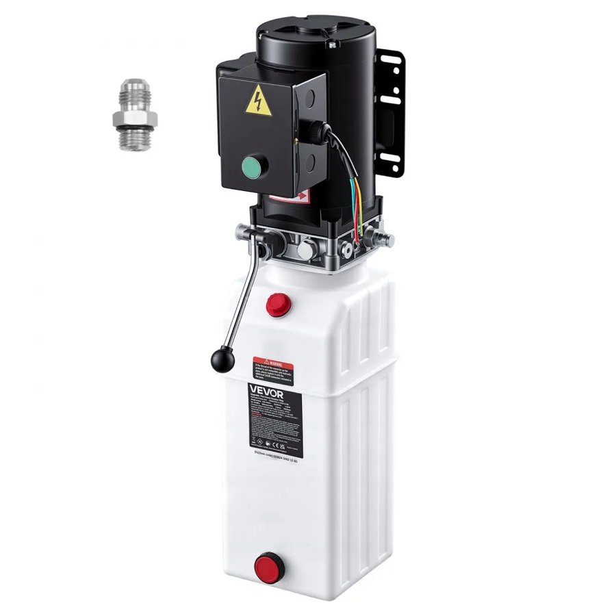 VEVOR 10L Hydraulic Pump, 2.2KW Hydraulic Dump Trailer Pump Single Acting, 22Mpa Max Relief Pressure, 6.3L/min Flow Rate, AC220-240V Hydraulic Power Unit Car Lift (Vertical Installation)