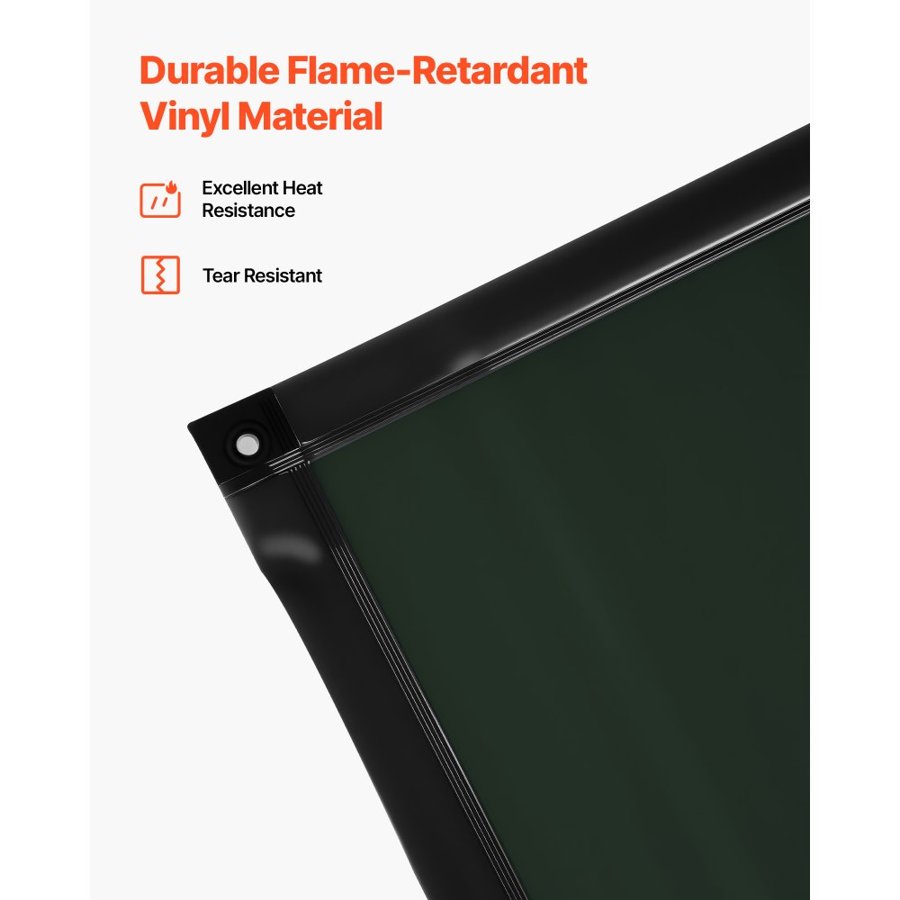 VEVOR Folding Welding Screen – 3-Panel 6 × 8 ft Vinyl