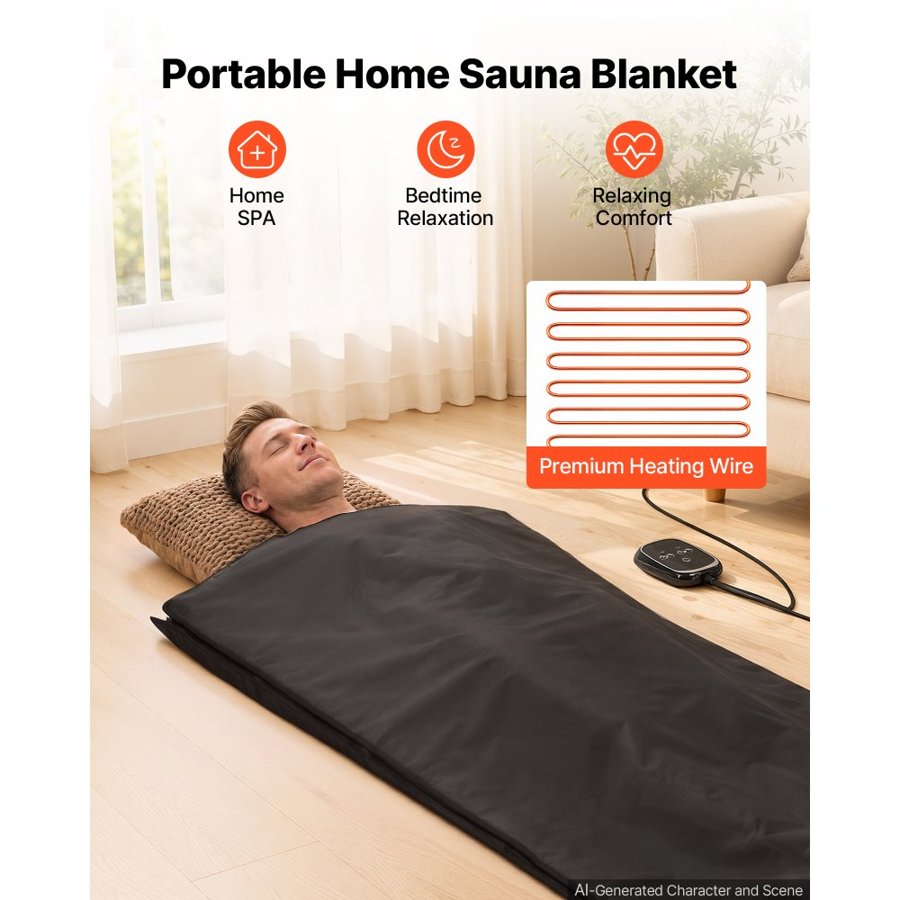 VEVOR Infrared Sauna Blanket – 70.87 x 31.5 in, 500W