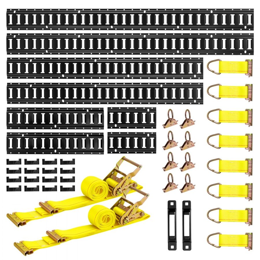 VEVOR E Track Rails for Trailer – 8 Pack, 1,500 lb Secure