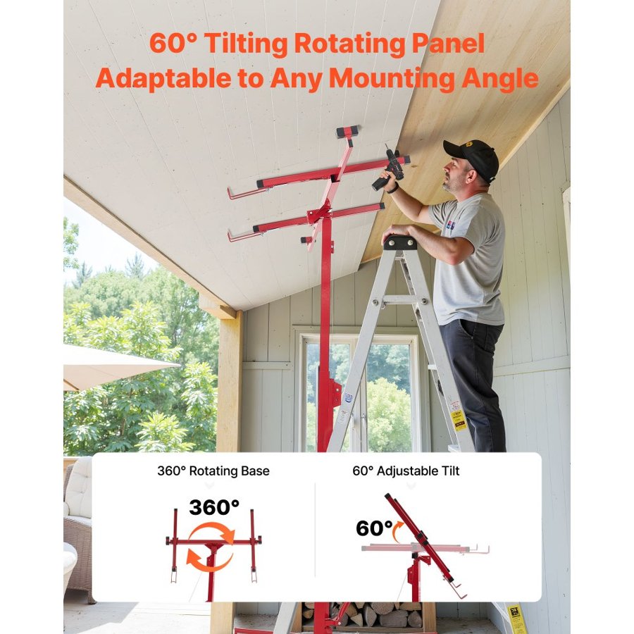 VEVOR Drywall Panel Lift – 16 ft, 150 lbs, Arm Hoist