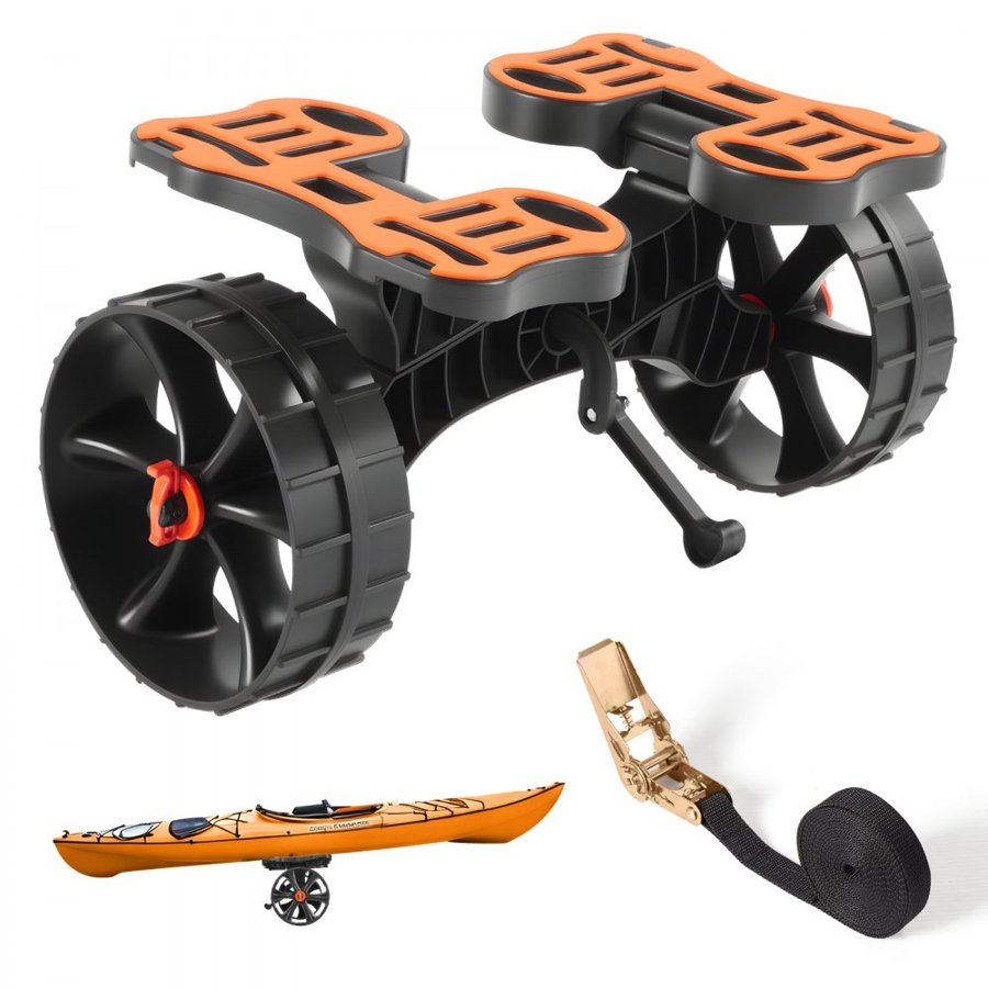 VEVOR salokāmi kajaka ratiņi 300 lbs, 10" cietās riepas