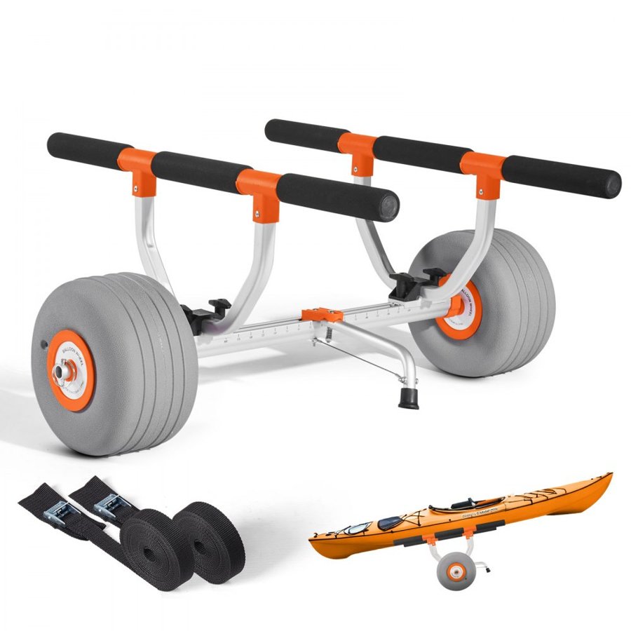 VEVOR kajaka ratiņi 350 lbs alumīnijs, 12" PU riepas