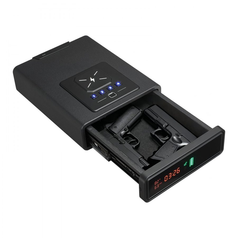VEVOR Drawer Pistol Safe – Fingerprint, PIN & Key, 2 Guns