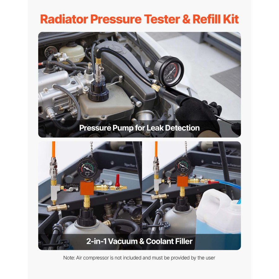 VEVOR Coolant Pressure Tester Adapter Kit – 4 Adapters